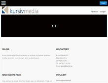 Tablet Screenshot of kursiv.no